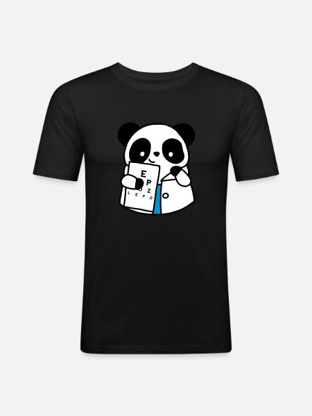 Ophthalmologist Optical Panda - Men's Slim Fit T-Shirt - black
