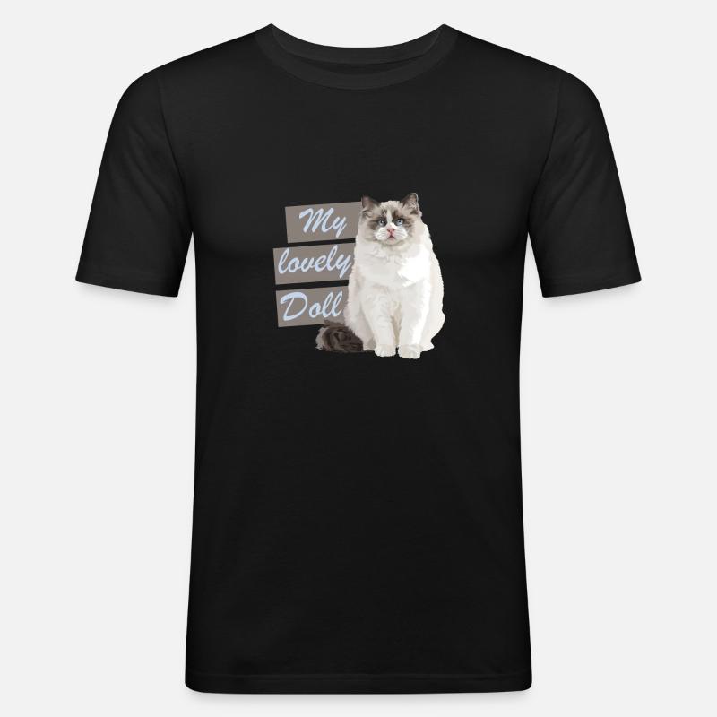 M lovely doll - Männer Slim Fit T-Shirt - Schwarz