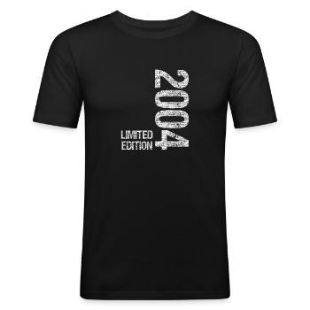 18. Geburtstag Junge Mädchen 18 Jahre 2004 Lustig - Männer Slim Fit T-Shirt - Schwarz - Vorne - Nik (191cm)