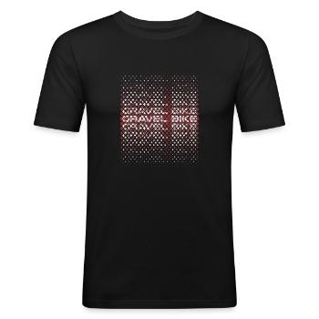 GRAVEL bike - Rennrad - Männer Slim Fit T-Shirt - Schwarz - Vorne - Nik (191cm)