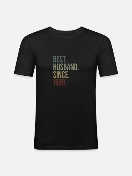Best Husband Since 1999 - Men's Slim Fit T-Shirt - black