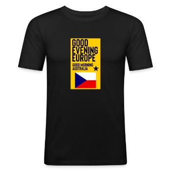 Eurovision Song Contest - Men's Slim Fit T-Shirt - black - Front - Nik (191cm)