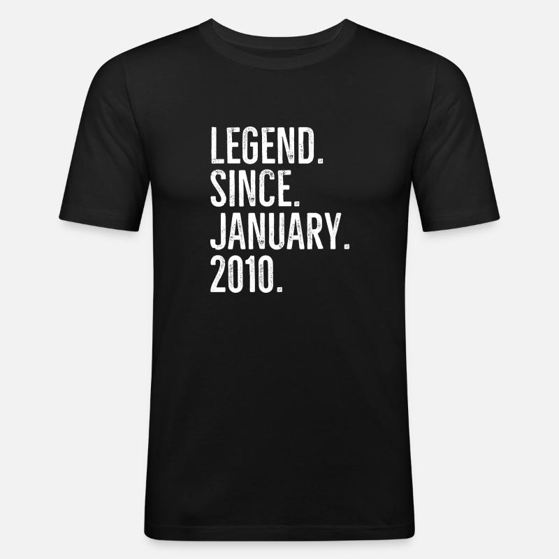 Legend Since January 2010 - Men's Slim Fit T-Shirt - black