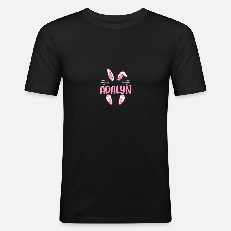 ADALYN Easter - Männer Slim Fit T-Shirt - Schwarz