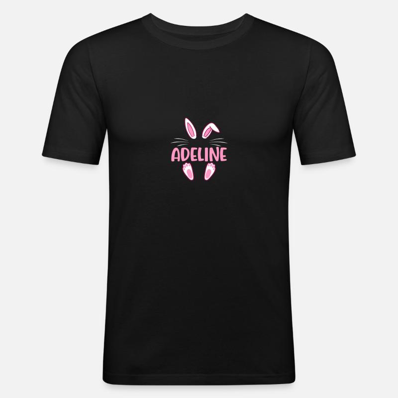 ADELINE Easter - Männer Slim Fit T-Shirt - Schwarz