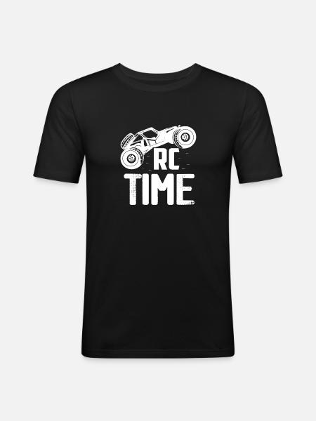 RC Time Remote Control Model Car - Men's Slim Fit T-Shirt - black