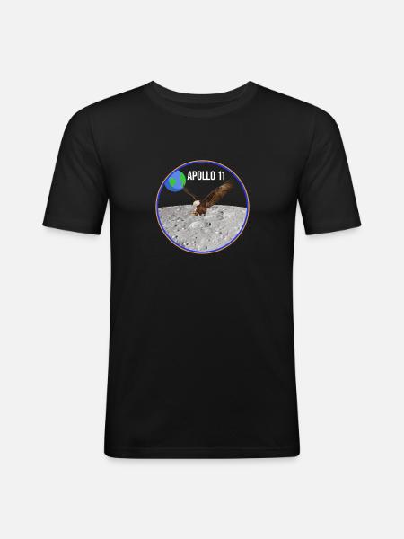 Apollo 11 Eagle - Men's Slim Fit T-Shirt - black