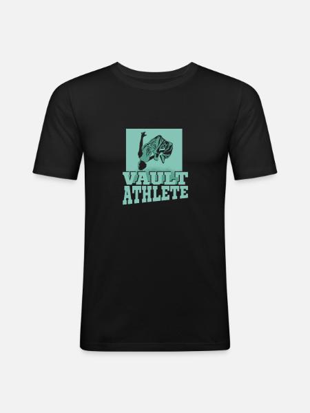 Athlète de saut Parkour Traceur - T-shirt près du corps Homme - noir