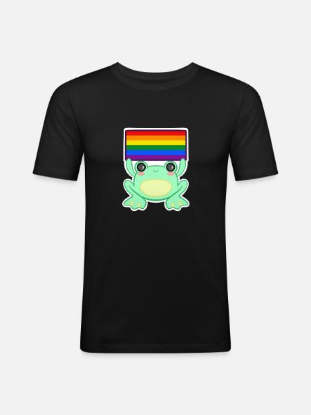 Froggy Pride - Men's Slim Fit T-Shirt - black