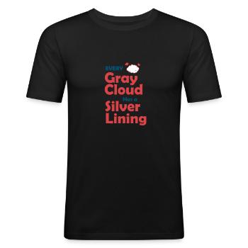 Je suis Mme Gray - T-shirt près du corps Homme - noir - Devant - Nik (191cm)