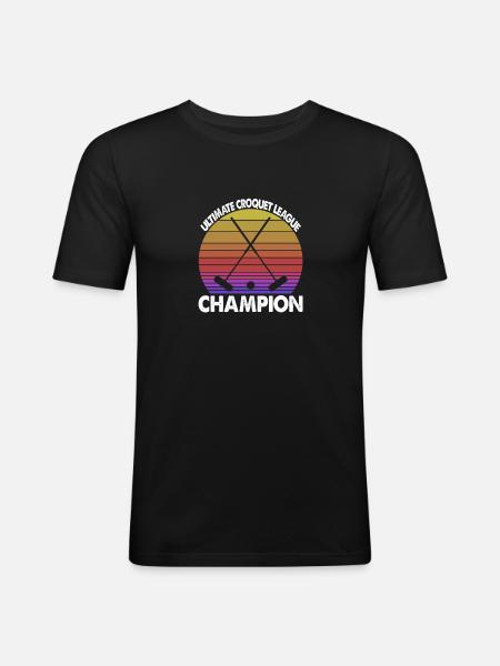 Ultimate Croquet League Champion - Men's Slim Fit T-Shirt - black