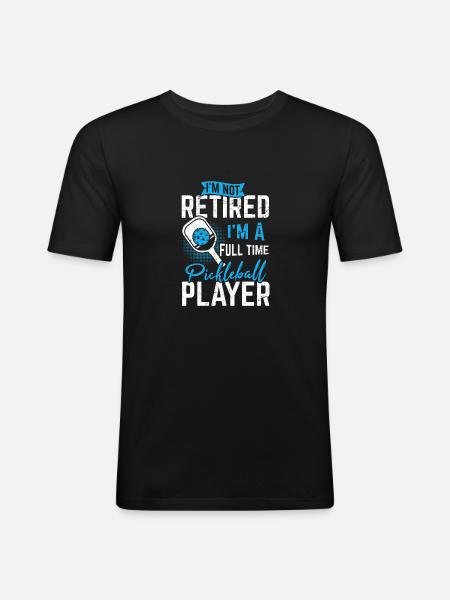 Pickleball Lover Funny Full Time Pickleball Player - Men's Slim Fit T-Shirt - black