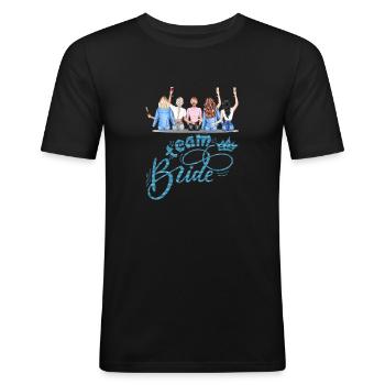 Bride bride wedding stag party bridesmaid party stag party - Men's Slim Fit T-Shirt - black - Front - Nik (191cm)