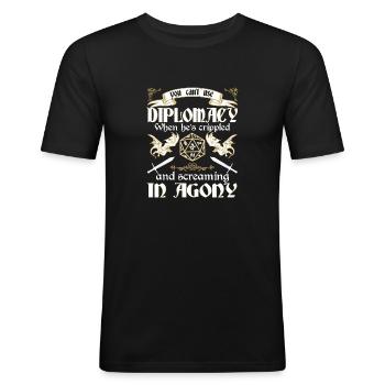 RPG RPG jeux de rôle sur table jeu de rôle de joueur - T-shirt près du corps Homme - noir - Devant - Nik (191cm)