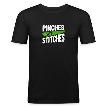 St Patrick’s Day Clover Lucky Irish Pinches Get - T-shirt près du corps Homme - noir - Devant - Nik (191cm)