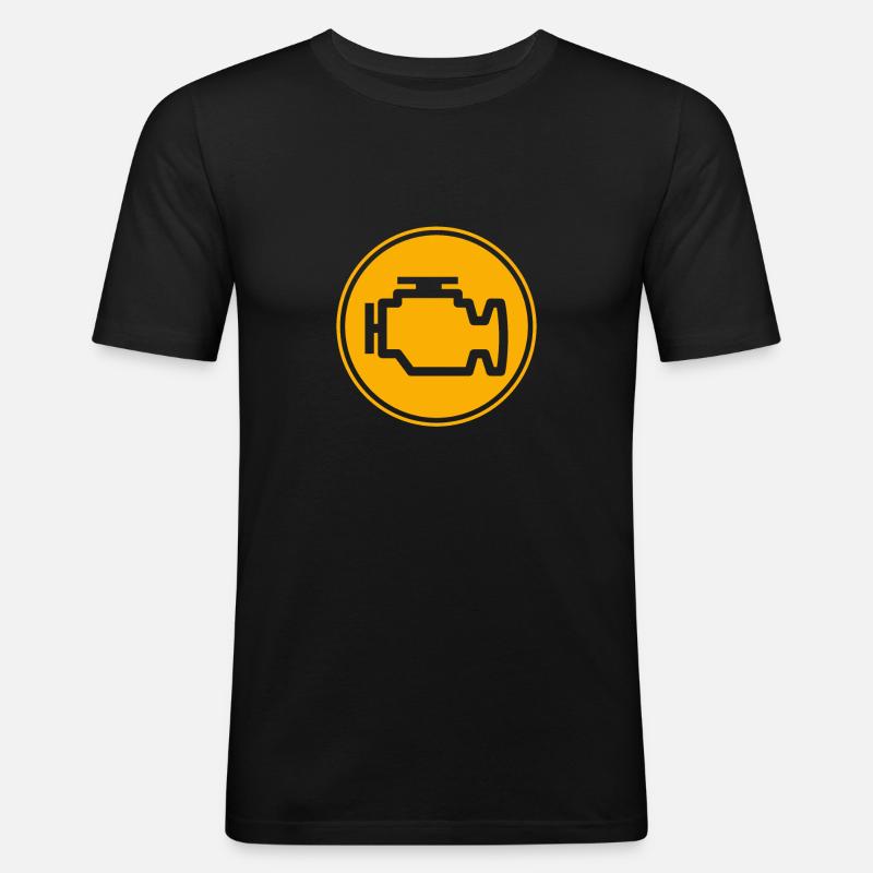 Check engine light Autotuning - Men's Slim Fit T-Shirt - black