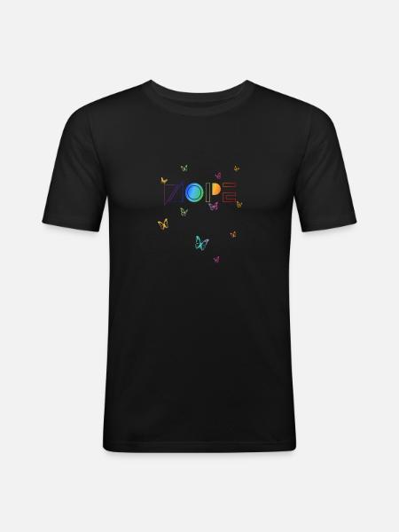 NOPE - sei kein ja-Sager! - Männer Slim Fit T-Shirt - Schwarz