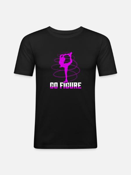 Gå konståkare skridskoåkning - Slim Fit T-shirt herr - svart