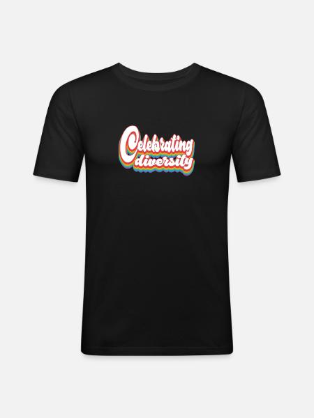Pride Month LGBTQ - Celebrating Diversity - Men's Slim Fit T-Shirt - black