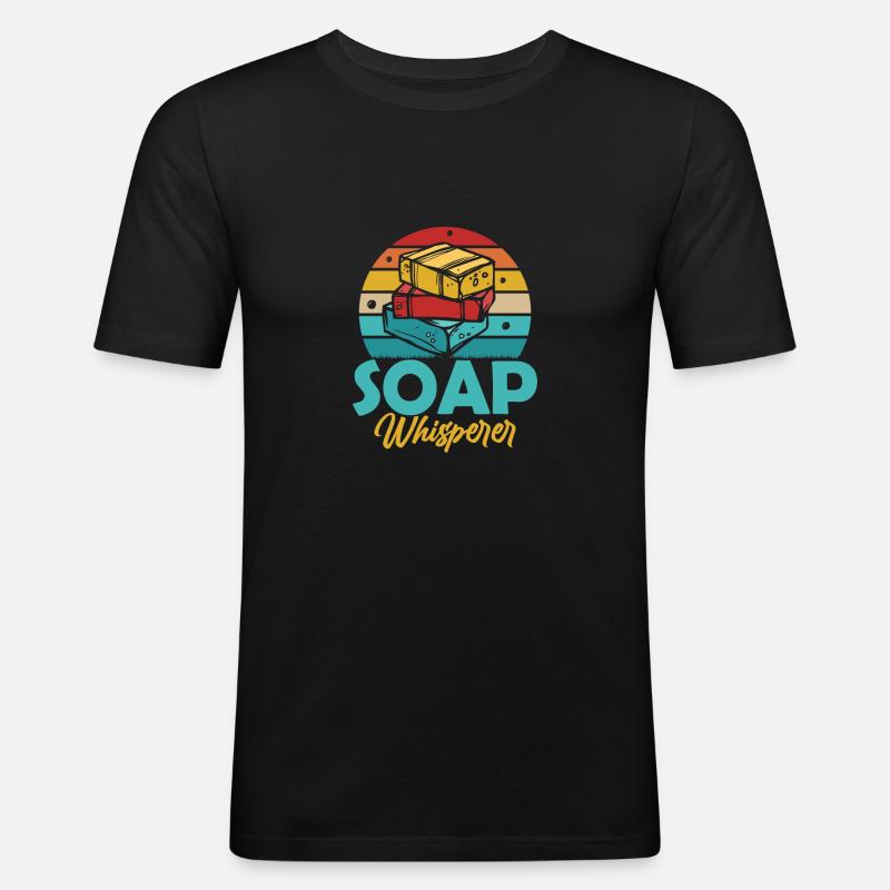 Soap Whisperer Soapmaking Soapmaker - Männer Slim Fit T-Shirt - Schwarz