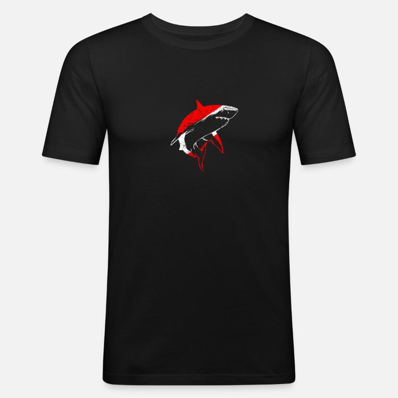 Dive Shark Diver Down Flag Scuba Diving Master - Men's Slim Fit T-Shirt - black