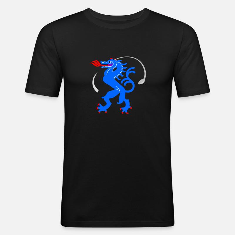 Golf Profi Panther - Männer Slim Fit T-Shirt - Schwarz