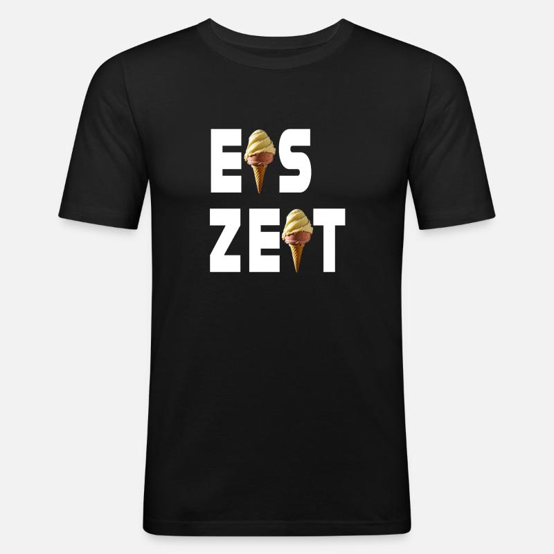 Eiszeit - Männer Slim Fit T-Shirt - Schwarz