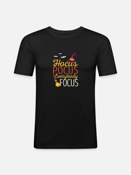 Hocus-pocus Everybody concentrates funny - Men's Slim Fit T-Shirt - black
