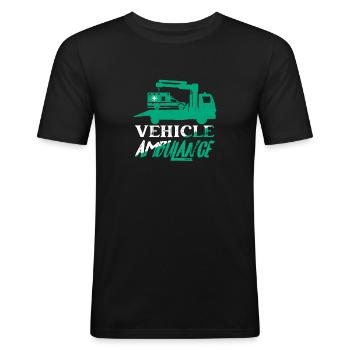 Vehicle Ambulance Trucking Tow Truck Driver - Men's Slim Fit T-Shirt - black - Front - Nik (191cm)