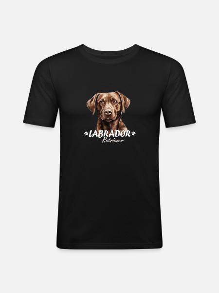 Sjokolade Labba Labrador Retriever Brun Labba Hund - Slim Fit T-skjorte for menn - svart