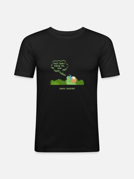 Snails Gym - Men's Slim Fit T-Shirt - black