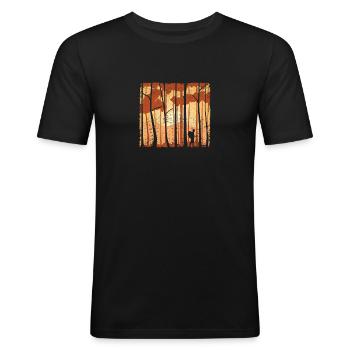 Randonnée Amateurs de plein air Randonnée Camping - T-shirt près du corps Homme - noir - Devant - Nik (191cm)