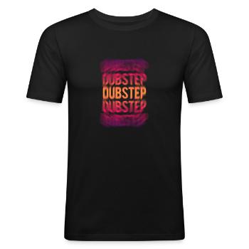 Dubstep Headbanger Techno EDM Rave Festival DJ - Männer Slim Fit T-Shirt - Schwarz - Vorne - Nik (191cm)