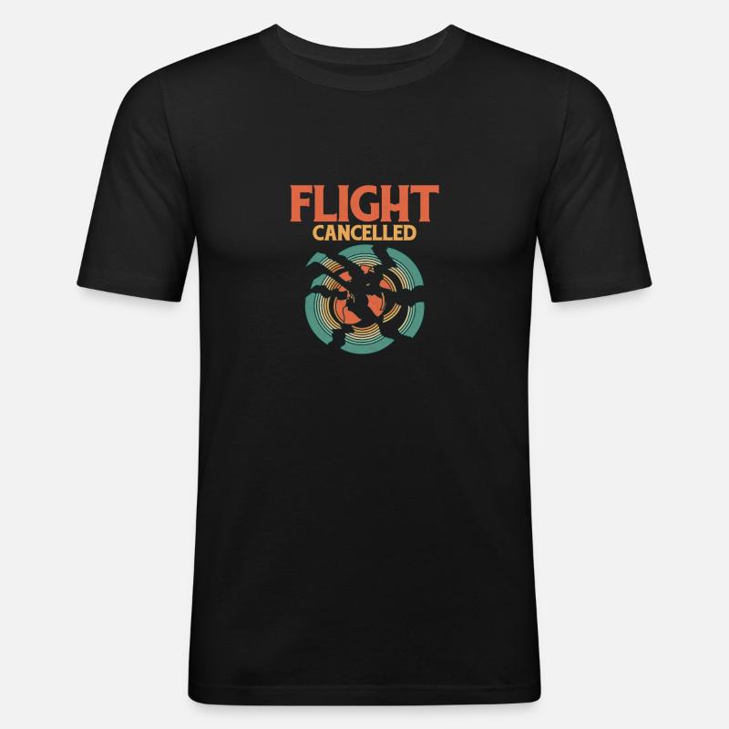 Flight Cancelled Trapshooting Skeet Shooting - Männer Slim Fit T-Shirt - Schwarz