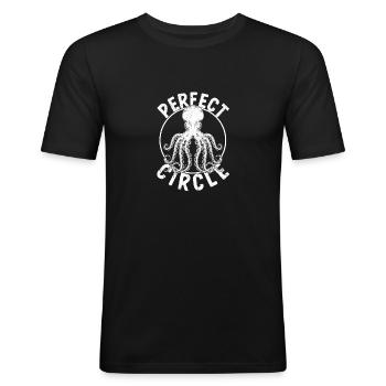 Perfect Circle Octopi Math Teacher Octopus Pi Day - Men's Slim Fit T-Shirt - black - Front - Nik (191cm)