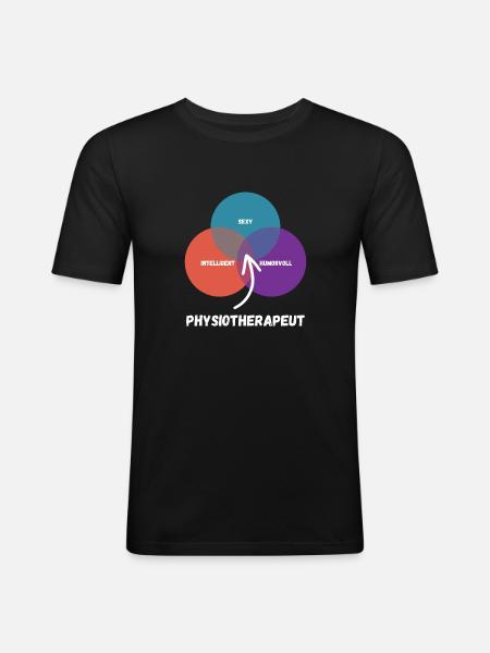 Physiotherapeut - Männer Slim Fit T-Shirt - Schwarz
