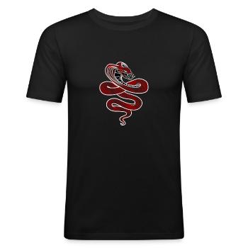 Cobra - T-shirt près du corps Homme - noir - Devant - Nik (191cm)