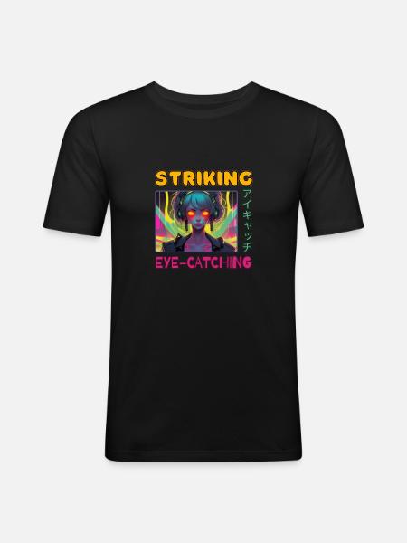 eye catching - Men's Slim Fit T-Shirt - black