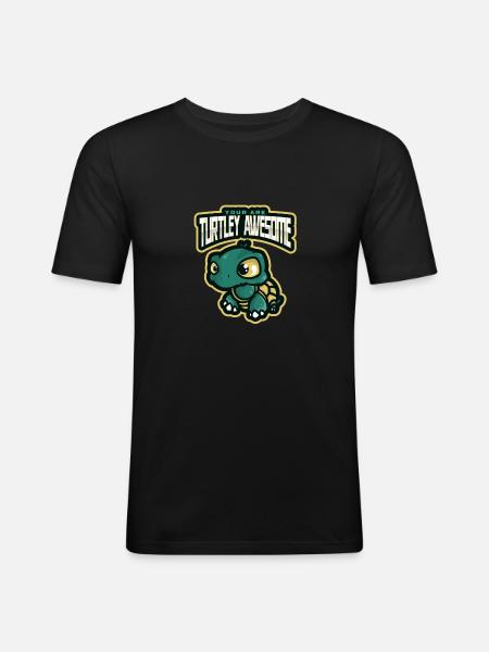 Meeresschutz: Schildkröten-Wahnsinn - Männer Slim Fit T-Shirt - Schwarz