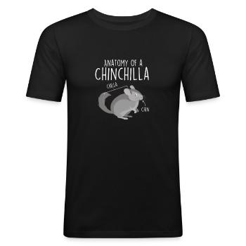 Anatomy of a Chinchilla - Animal Whisperer - Men's Slim Fit T-Shirt - black - Front - Nik (191cm)
