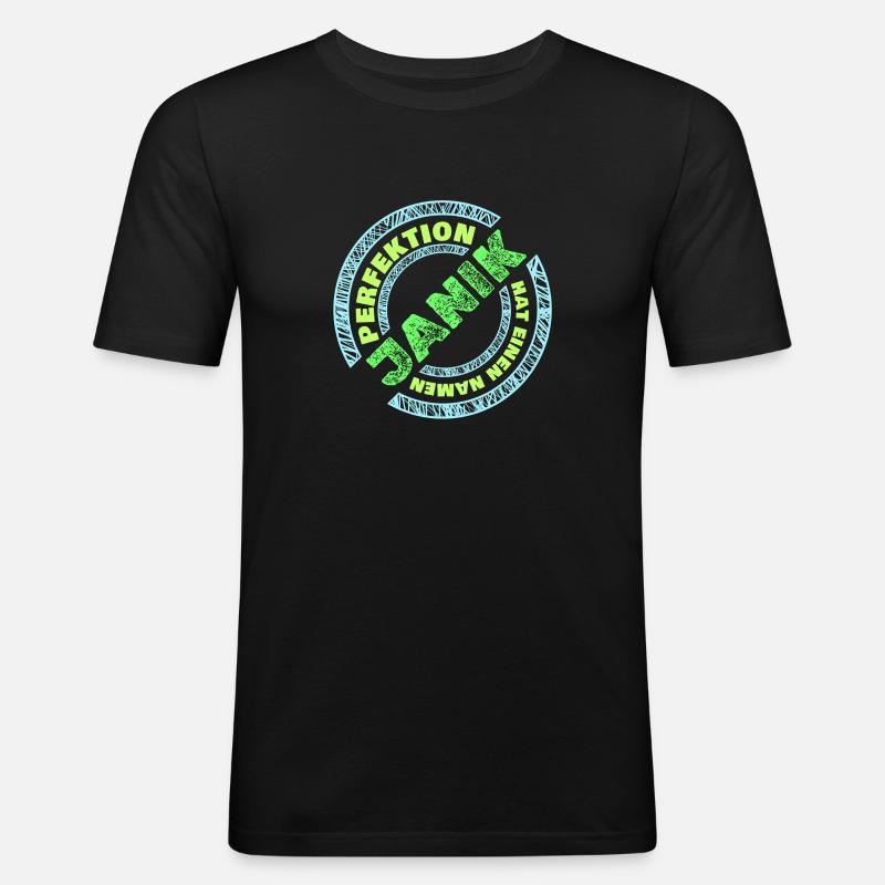 Janik Janik - Männer Slim Fit T-Shirt - Schwarz
