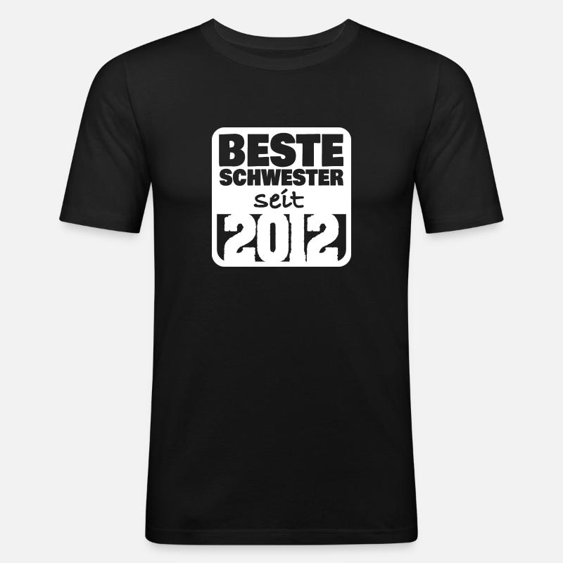 2012 - Männer Slim Fit T-Shirt - Schwarz
