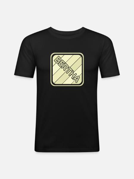 Bertha comme prénom de fille - T-shirt près du corps Homme - noir