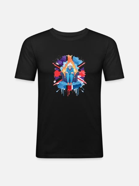Freezing British Pensioner - Men's Slim Fit T-Shirt - black