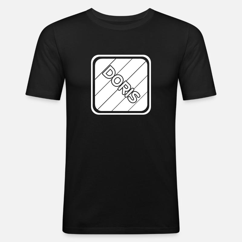 Mädchenname Doris - Männer Slim Fit T-Shirt - Schwarz