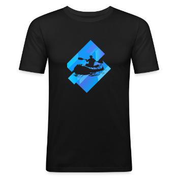 Ramer Pagayer - T-shirt près du corps Homme - noir - Devant - Nik (191cm)