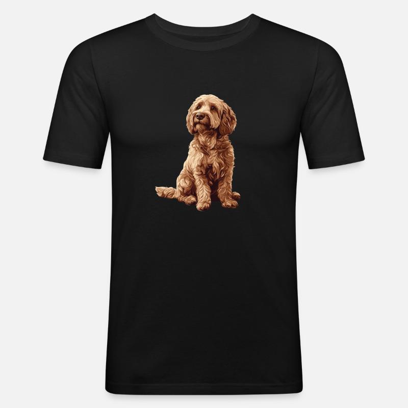 Labradoodle - Männer Slim Fit T-Shirt - Schwarz