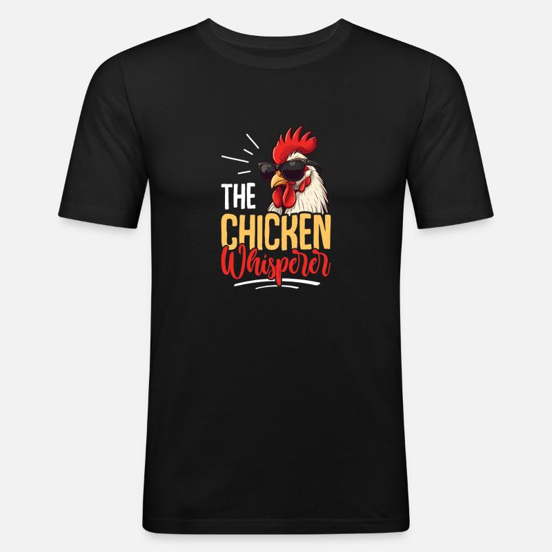 Der Hühnerflüsterer - Männer Slim Fit T-Shirt - Schwarz