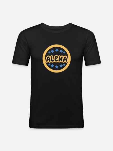 First name Alena - Men's Slim Fit T-Shirt - black