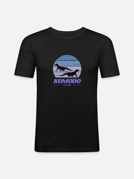 Komodo Island - Men's Slim Fit T-Shirt - black